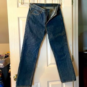 Rag and bone medium wash straight jeans